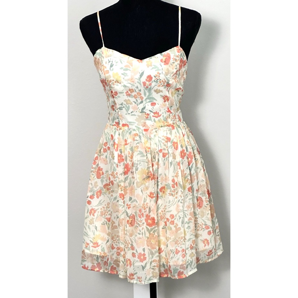 JACK Women's Floral Cut Out Back Sundress Spaghetti Strap Size (4)‎ - Picture 6 of 16